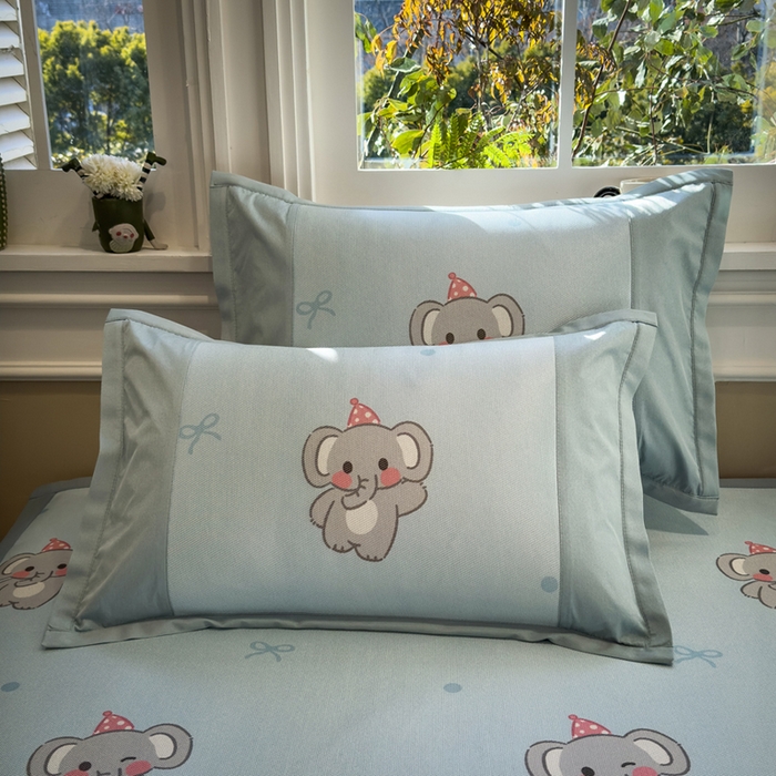 91家纺网 家纺一手货源 找家纺 （总）全季家居 2025春夏新款A类拼边数码印花单枕套 枕套单件