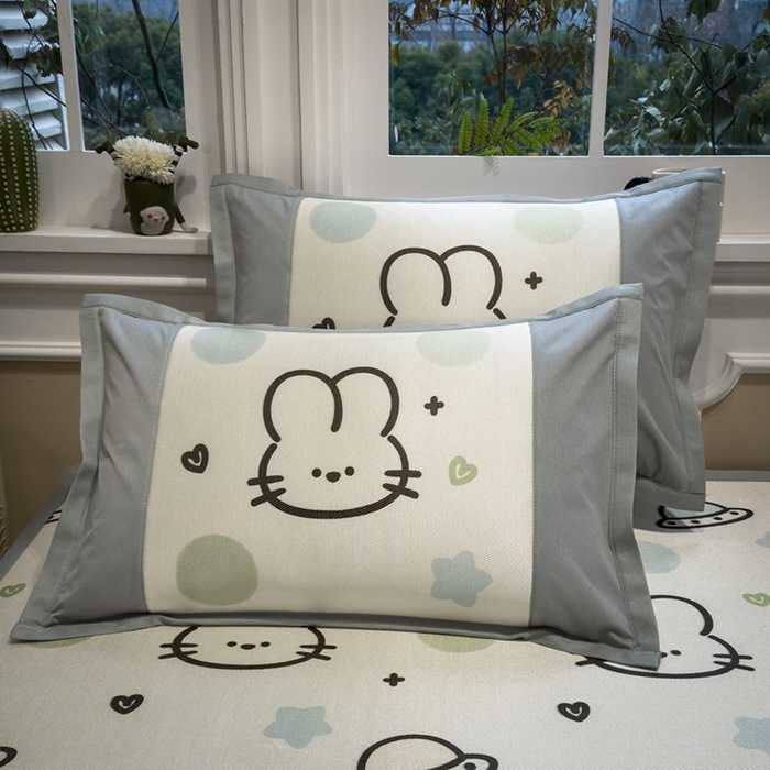 91家纺网 家纺一手货源 找家纺 （总）全季家居 2025春夏新款A类拼边数码印花单枕套 枕套单件