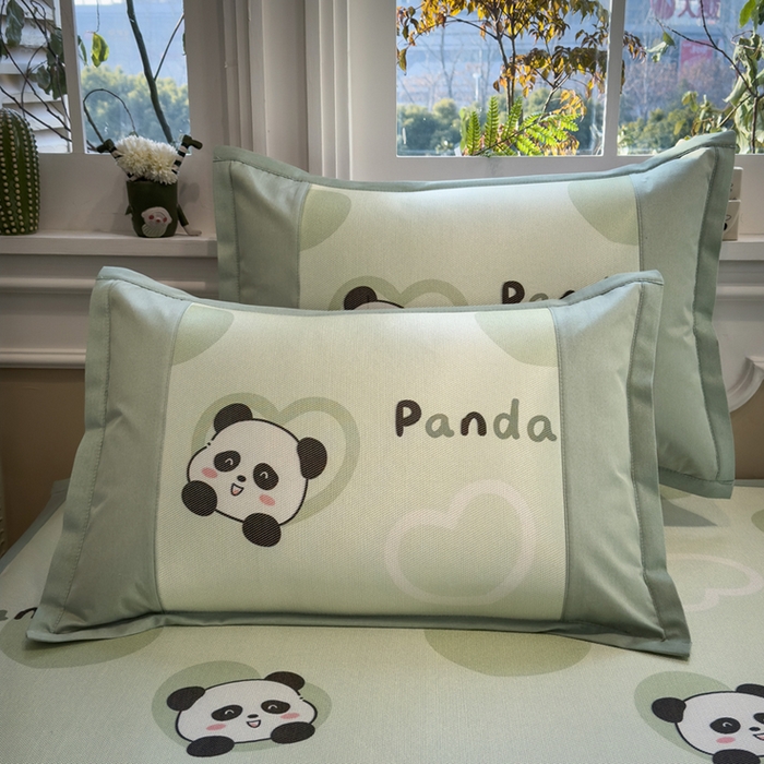 91家纺网 家纺一手货源 找家纺 （总）全季家居 2025春夏新款A类拼边数码印花单枕套 枕套单件