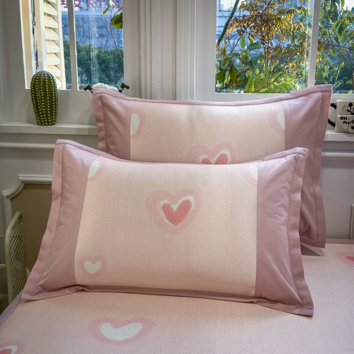 全季家居 2025春夏新款A类拼边数码印花单枕套 枕套单件 萌心