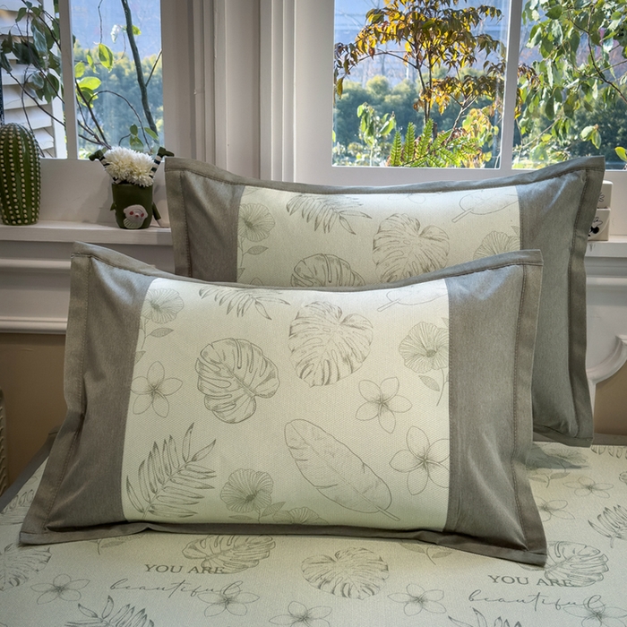 全季家居 2025春夏新款A类拼边数码印花单枕套 枕套单件 盛夏丛林