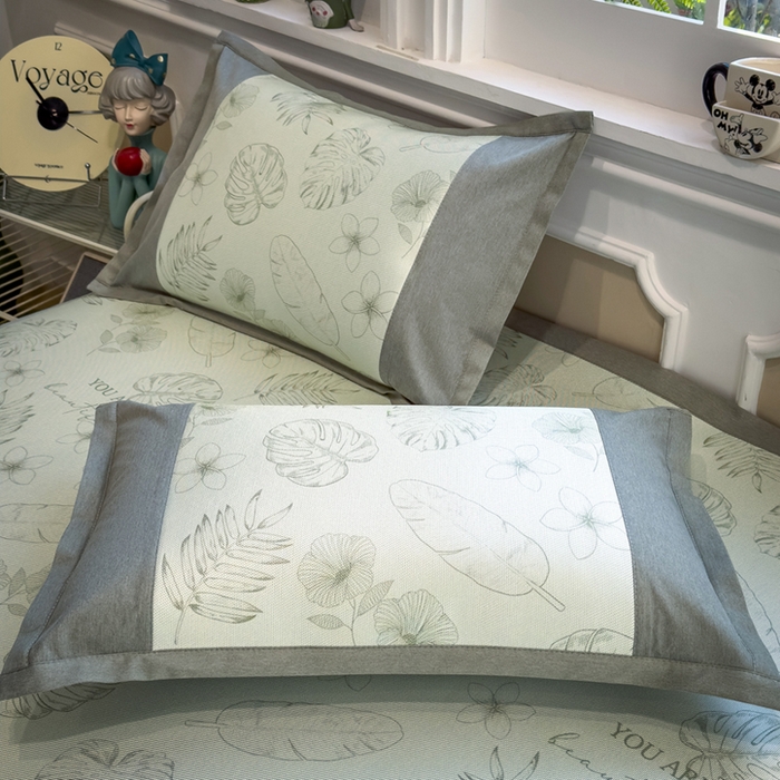 91家纺网 家纺一手货源 找家纺 全季家居 2025春夏新款A类拼边数码印花单枕套 枕套单件 盛夏丛林