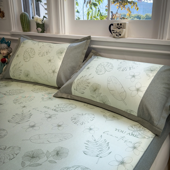 91家纺网 家纺一手货源 找家纺 全季家居 2025春夏新款A类拼边数码印花单枕套 枕套单件 盛夏丛林