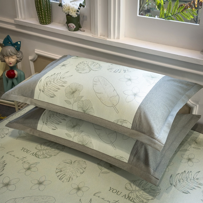 91家纺网 家纺一手货源 找家纺 全季家居 2025春夏新款A类拼边数码印花单枕套 枕套单件 盛夏丛林