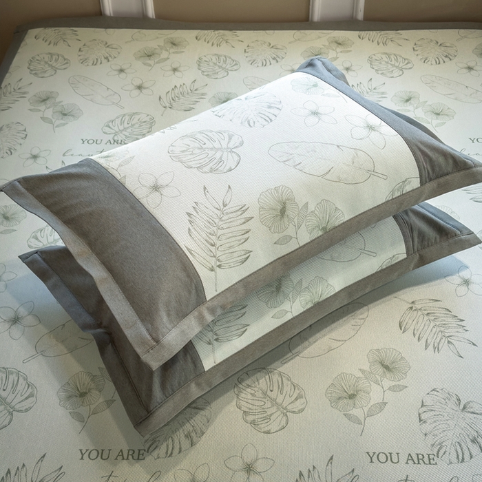 91家纺网 家纺一手货源 找家纺 全季家居 2025春夏新款A类拼边数码印花单枕套 枕套单件 盛夏丛林