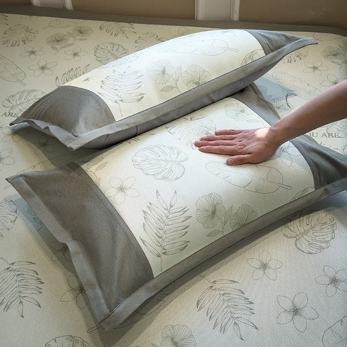 91家纺网 家纺一手货源 找家纺 全季家居 2025春夏新款A类拼边数码印花单枕套 枕套单件 盛夏丛林