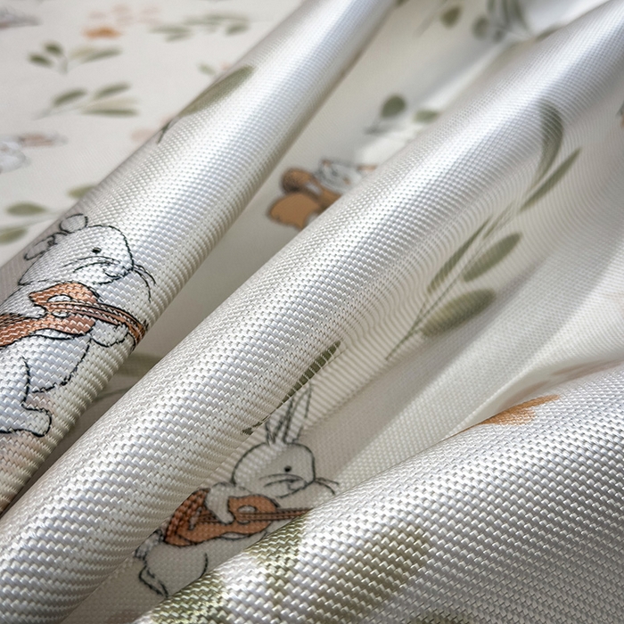 91家纺网 家纺一手货源 找家纺 全季家居 2025春夏新款A类拼边数码印花单枕套 枕套单件 田园兔