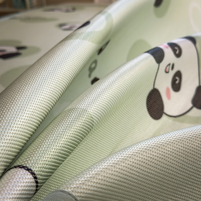 91家纺网 家纺一手货源 找家纺 全季家居 2025春夏新款A类拼边数码印花单枕套 枕套单件 小熊猫