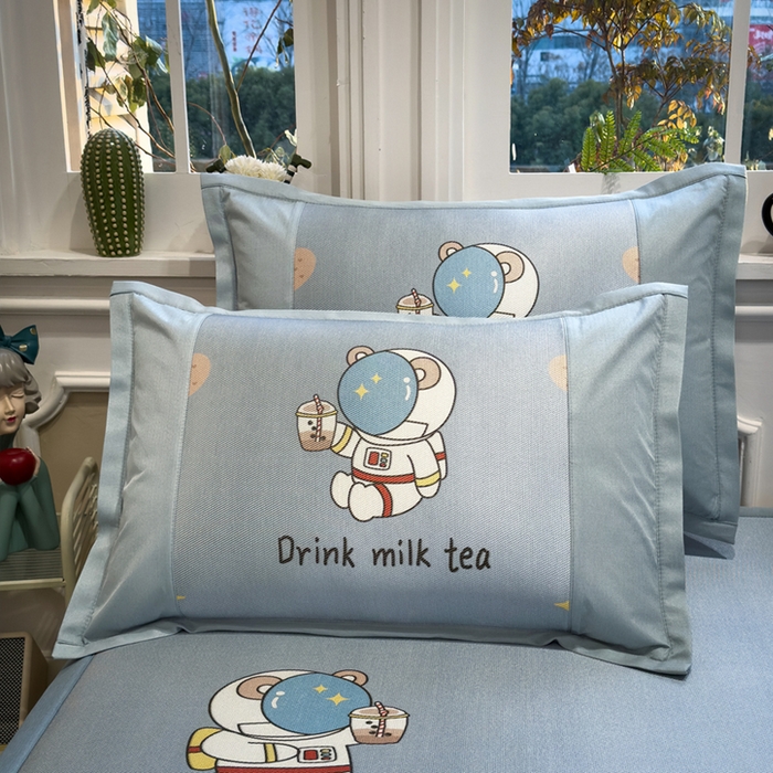 全季家居 2025春夏新款A类拼边数码印花单枕套 枕套单件 宇航员
