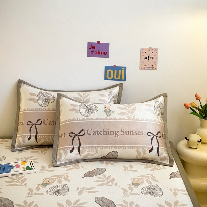 全季家居 2025春夏新款A类小清新数码印花单枕套 枕套单件 复古花园