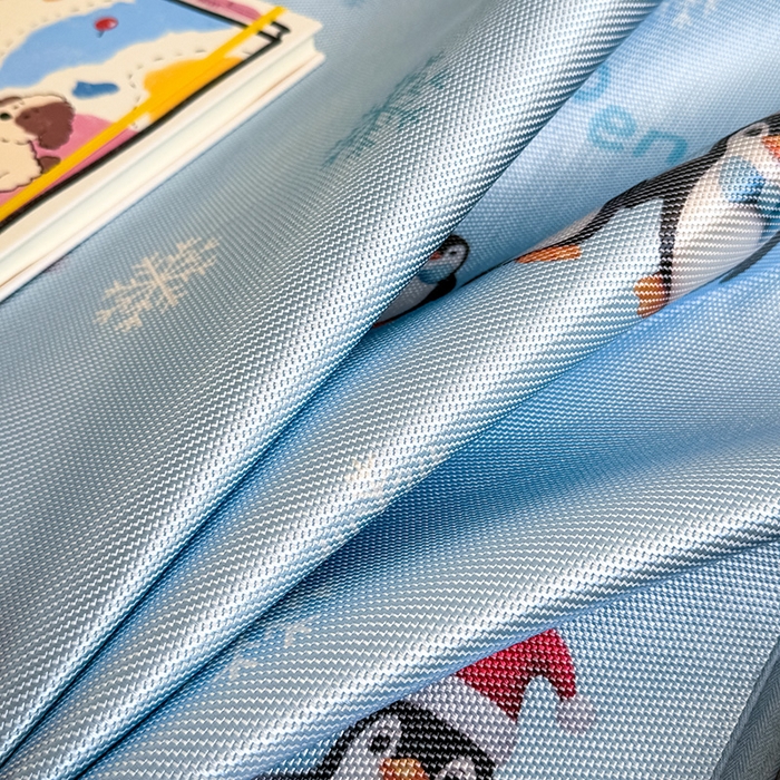 91家纺网 家纺一手货源 找家纺 全季家居 2025春夏新款A类小清新数码印花单枕套 枕套单件 企鹅家族