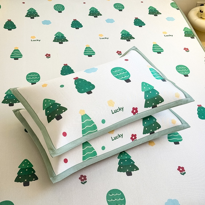 91家纺网 家纺一手货源 找家纺 全季家居 2025春夏新款A类小清新数码印花单枕套 枕套单件 森林