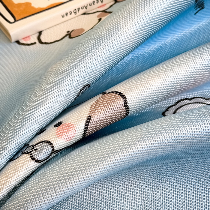 91家纺网 家纺一手货源 找家纺 全季家居 2025春夏新款A类小清新数码印花单枕套 枕套单件 微笑小狗