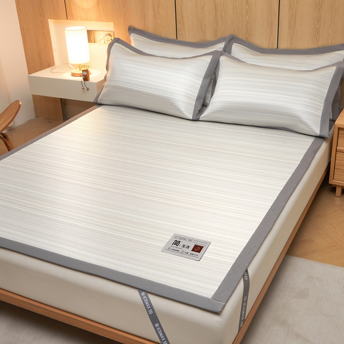 91家纺网 家纺一手货源 找家纺 （总）全季家居 2025新款5A抗菌防螨仿草席冰藤席凉席席子