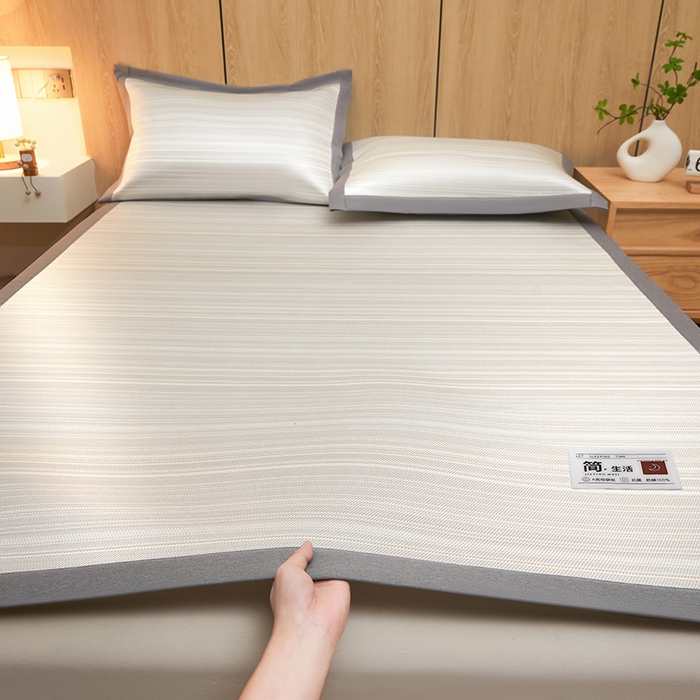 91家纺网 家纺一手货源 找家纺 （总）全季家居 2025新款5A抗菌防螨仿草席冰藤席凉席席子