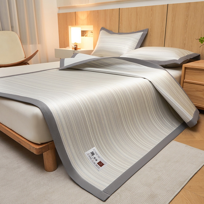 91家纺网 家纺一手货源 找家纺 （总）全季家居 2025新款5A抗菌防螨仿草席冰藤席凉席席子