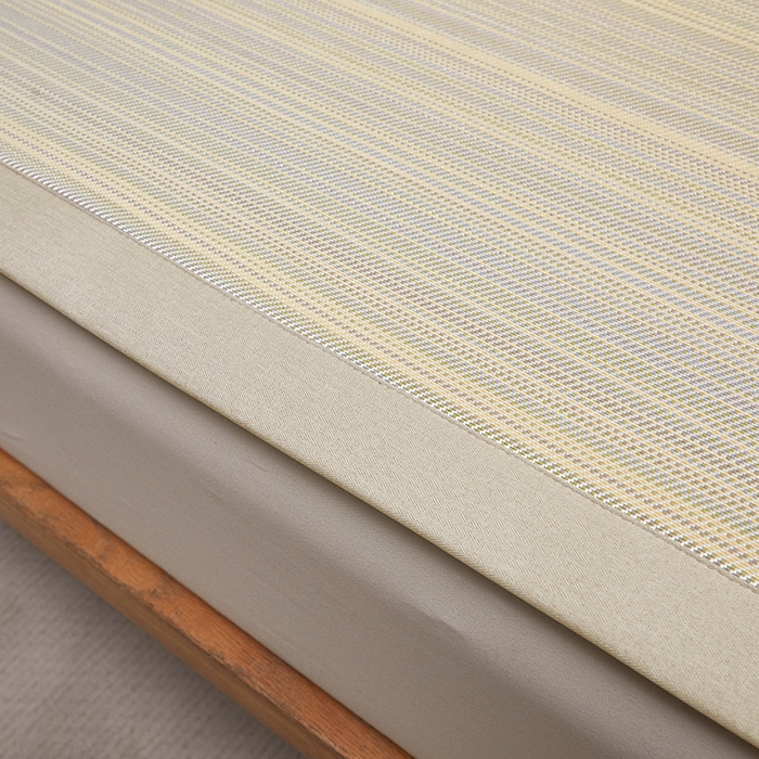 91家纺网 家纺一手货源 找家纺 全季家居 2025新款5A抗菌防螨仿草席冰藤席凉席席子 简生活-雅黄 床席