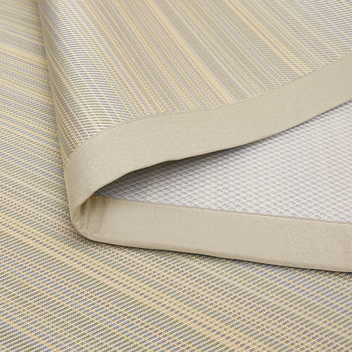 91家纺网 家纺一手货源 找家纺 全季家居 2025新款5A抗菌防螨仿草席冰藤席凉席席子 简生活-雅黄 床席