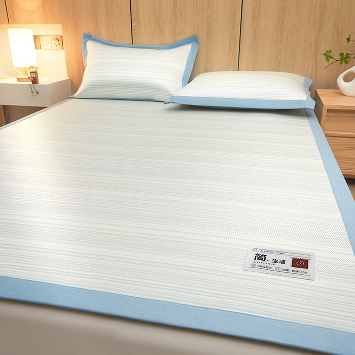 全季家居 2025新款5A抗菌防螨仿草席冰藤席凉席席子 简生活-雅青 床席