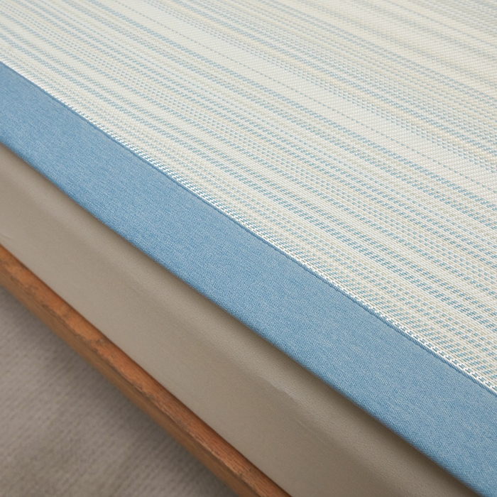 91家纺网 家纺一手货源 找家纺 全季家居 2025新款5A抗菌防螨仿草席冰藤席凉席席子 简生活-雅青 床席