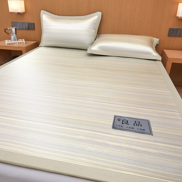 全季家居 2025新款5A抗菌防螨仿草席冰藤席凉席席子 良品-雅黄 床席