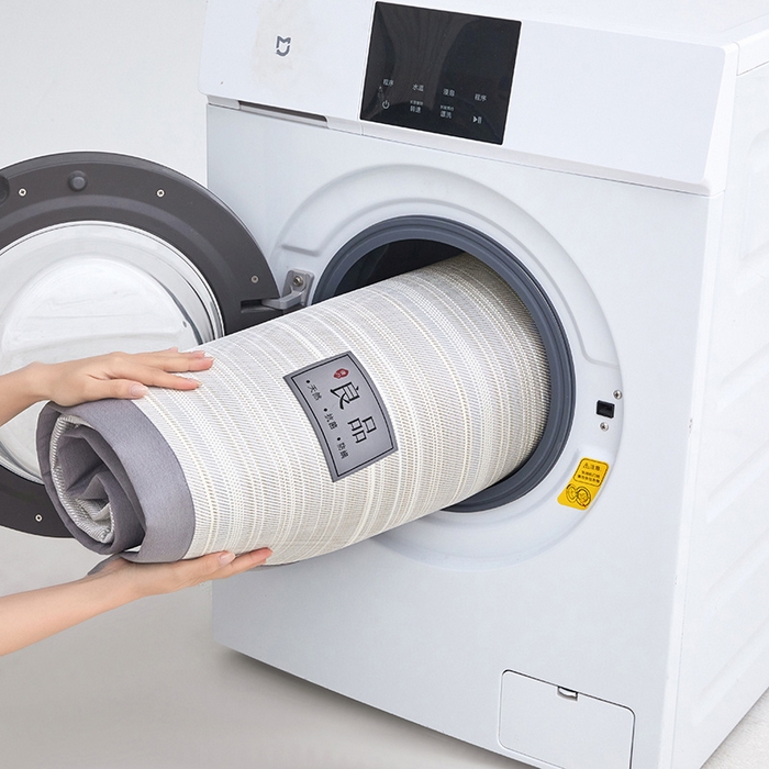 91家纺网 家纺一手货源 找家纺 全季家居 2025新款5A抗菌防螨仿草席冰藤席凉席席子 良品-雅灰 床席