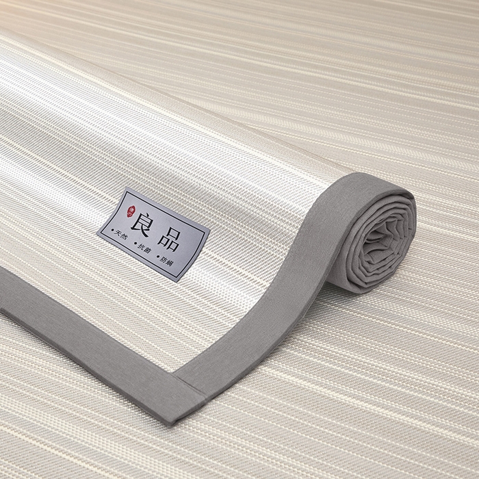 91家纺网 家纺一手货源 找家纺 全季家居 2025新款5A抗菌防螨仿草席冰藤席凉席席子 良品-雅灰 床席