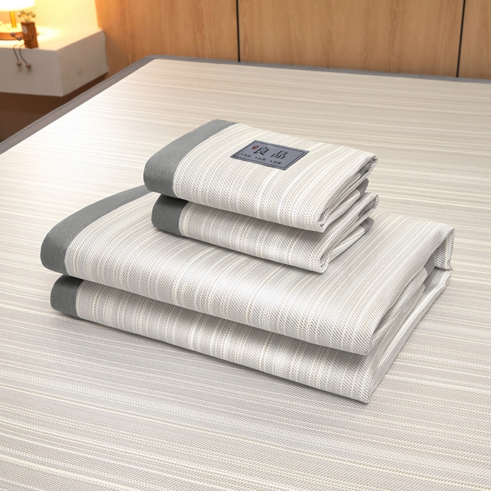 91家纺网 家纺一手货源 找家纺 全季家居 2025新款5A抗菌防螨仿草席冰藤席凉席席子 良品-雅灰 床席