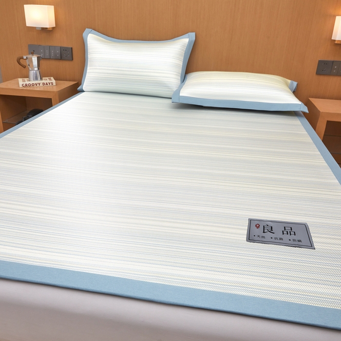 全季家居 2025新款5A抗菌防螨仿草席冰藤席凉席席子 良品-雅青 床席