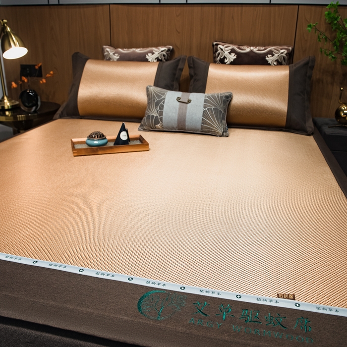 91家纺网 家纺一手货源 找家纺 （总）全季家居 2025新款A类抗菌防螨艾草驱蚊冰藤席凉席席子