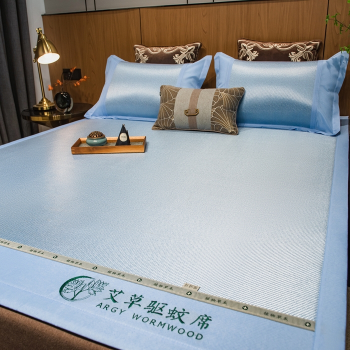 91家纺网 家纺一手货源 找家纺 （总）全季家居 2025新款A类抗菌防螨艾草驱蚊冰藤席凉席席子