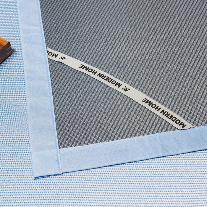 91家纺网 家纺一手货源 找家纺 全季家居 2025新款A类抗菌防螨艾草驱蚊冰藤席凉席席子 艾草-天蓝