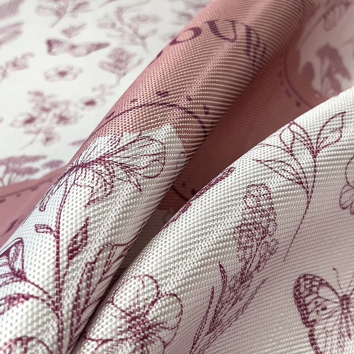 91家纺网 家纺一手货源 找家纺 全季家居 2025新款A类花卉系列数码印花冰藤席凉席席子 蝶舞秘境-淡粉 床席
