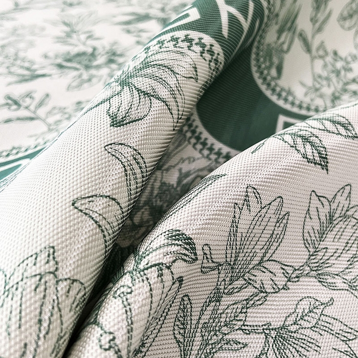 91家纺网 家纺一手货源 找家纺 全季家居 2025新款A类花卉系列数码印花冰藤席凉席席子 繁花物语-水绿 床席
