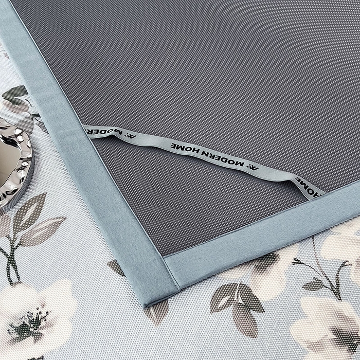 91家纺网 家纺一手货源 找家纺 全季家居 2025新款A类花卉系列数码印花冰藤席凉席席子 花漫舞曲-天蓝 床席