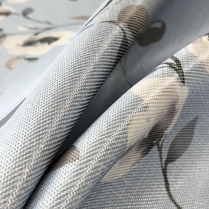 91家纺网 家纺一手货源 找家纺 全季家居 2025新款A类花卉系列数码印花冰藤席凉席席子 花漫舞曲-天蓝 床席