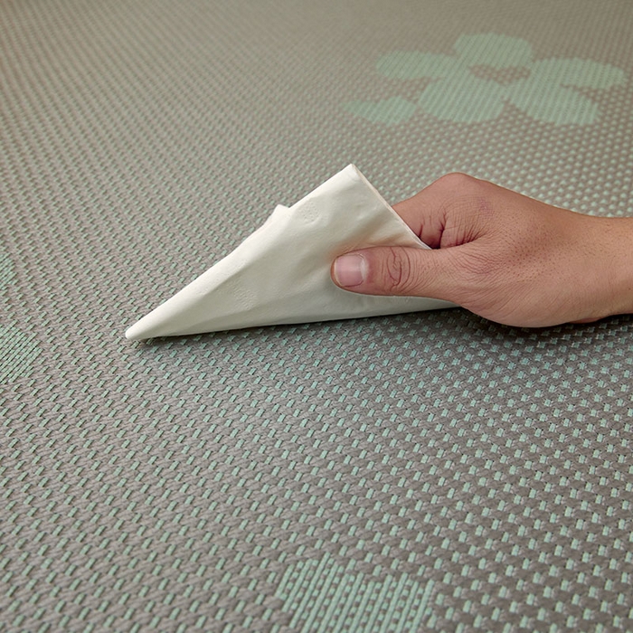 91家纺网 家纺一手货源 找家纺 全季家居 2025新款A类抗菌防螨清凉提花冰藤席凉席席子 花语-水绿 床席