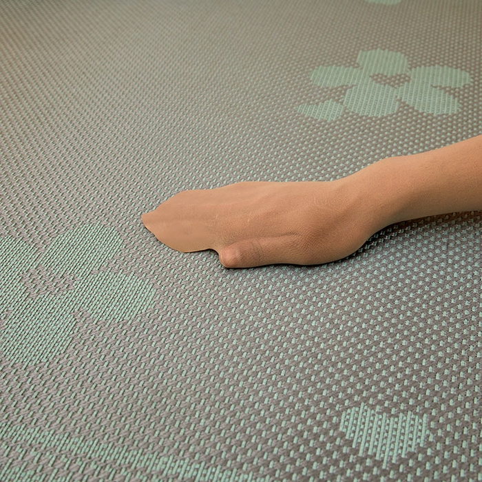 91家纺网 家纺一手货源 找家纺 全季家居 2025新款A类抗菌防螨清凉提花冰藤席凉席席子 花语-水绿 床席