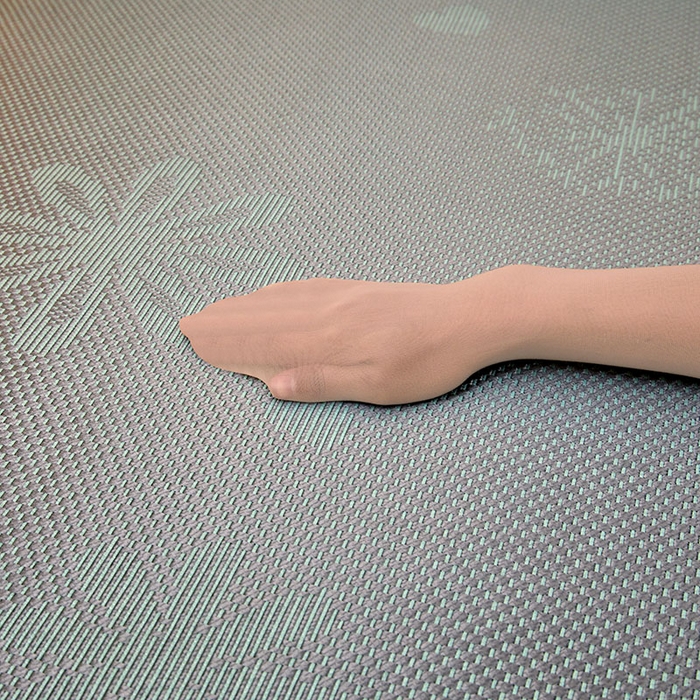 91家纺网 家纺一手货源 找家纺 全季家居 2025新款A类抗菌防螨清凉提花冰藤席凉席席子 飘雪-水绿 床席