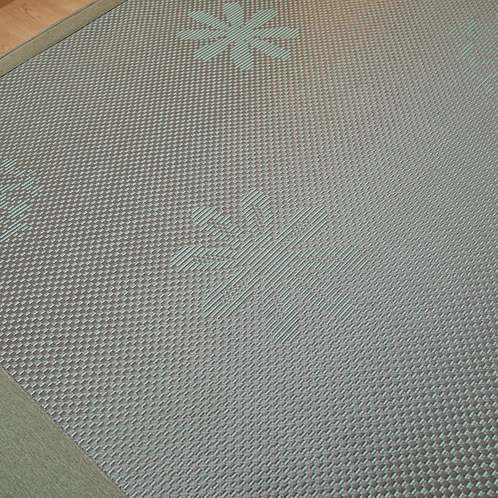 91家纺网 家纺一手货源 找家纺 全季家居 2025新款A类抗菌防螨清凉提花冰藤席凉席席子 飘雪-水绿 床笠