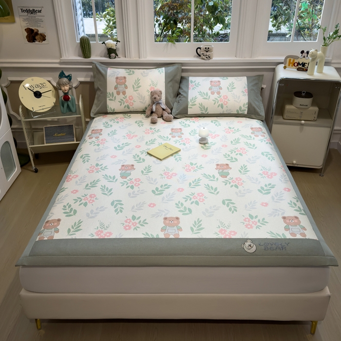 91家纺网 家纺一手货源 找家纺 （总）全季家居 2025新款A类抗菌防螨数码印花冰藤席凉席席子