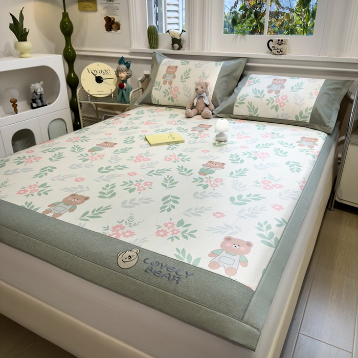 91家纺网 家纺一手货源 找家纺 （总）全季家居 2025新款A类抗菌防螨数码印花冰藤席凉席席子