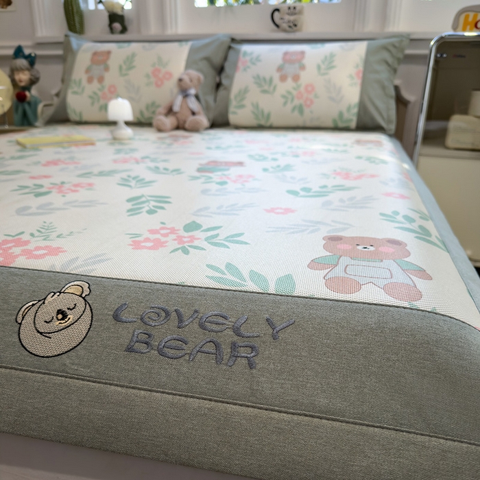 91家纺网 家纺一手货源 找家纺 （总）全季家居 2025新款A类抗菌防螨数码印花冰藤席凉席席子