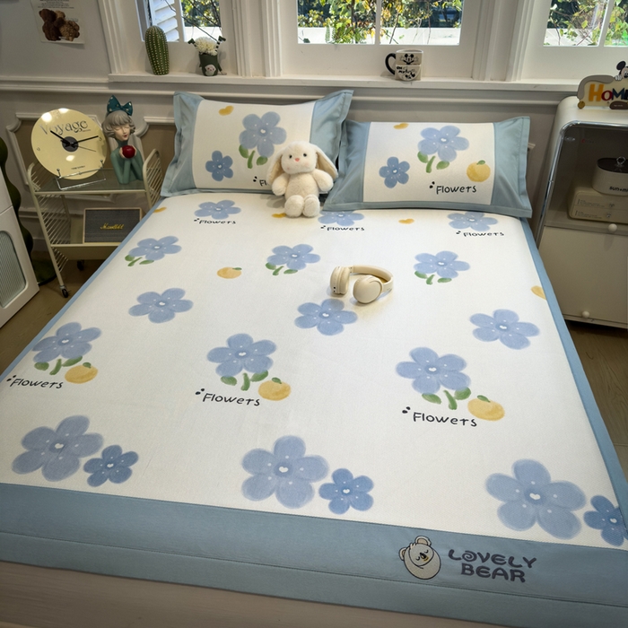 91家纺网 家纺一手货源 找家纺 （总）全季家居 2025新款A类抗菌防螨数码印花冰藤席凉席席子