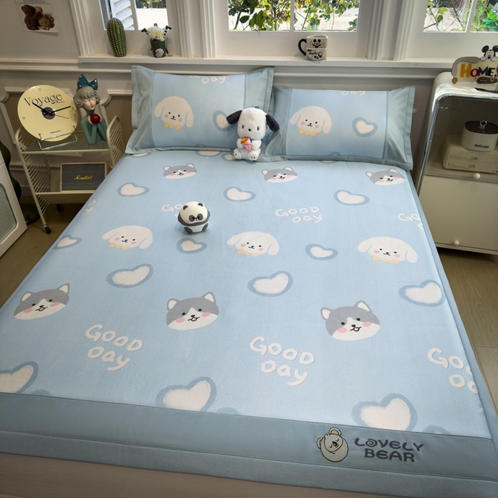 91家纺网 家纺一手货源 找家纺 （总）全季家居 2025新款A类抗菌防螨数码印花冰藤席凉席席子