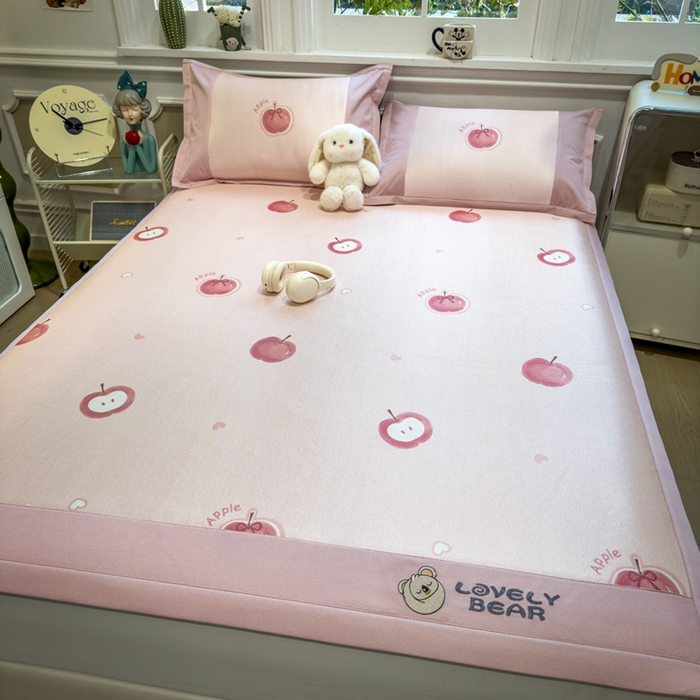 91家纺网 家纺一手货源 找家纺 （总）全季家居 2025新款A类抗菌防螨数码印花冰藤席凉席席子