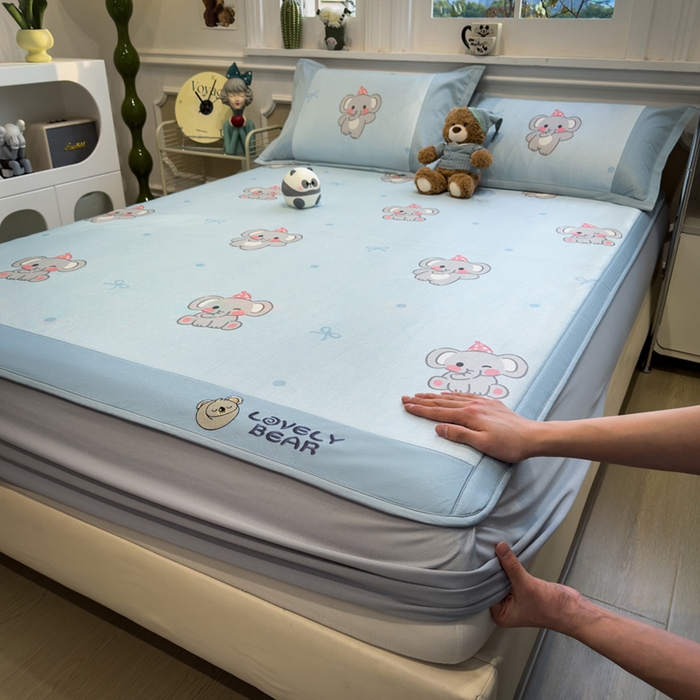 91家纺网 家纺一手货源 找家纺 （总）全季家居 2025新款A类抗菌防螨数码印花冰藤席凉席席子