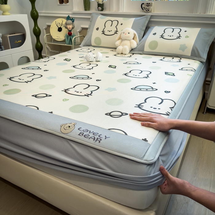 91家纺网 家纺一手货源 找家纺 （总）全季家居 2025新款A类抗菌防螨数码印花冰藤席凉席席子