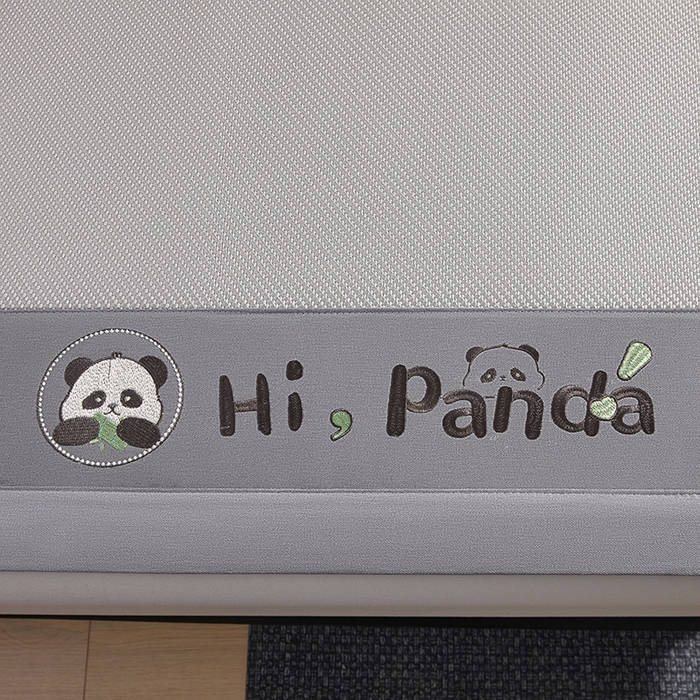 91家纺网 家纺一手货源 找家纺 全季家居 2025新款A类抗菌防螨贪吃熊猫系列冰藤席凉席席子 银灰 床席