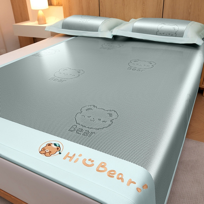 91家纺网 家纺一手货源 找家纺 （总）全季家居 2025新款A类轻奢系列数码印花冰藤席凉席席子